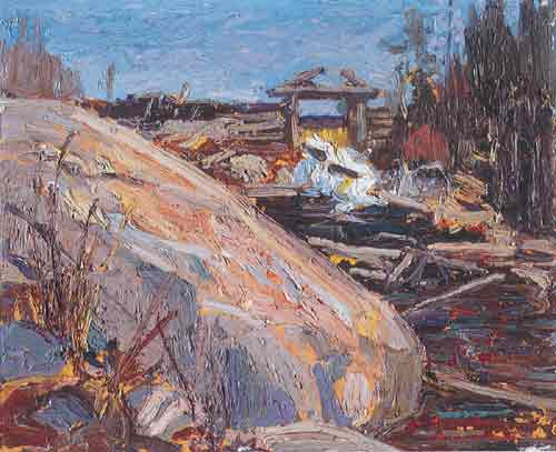 Tom Thomson Le barrage de Lumber reproduction-de-tableau