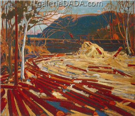 Tom Thomson Le lecteur reproduction-de-tableau