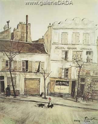 Tsuguharu Foujita Hôtel Edgar Quinet reproduction-de-tableau