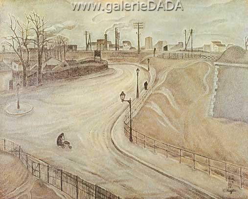 Tsuguharu Foujita Paysage parisien reproduction-de-tableau