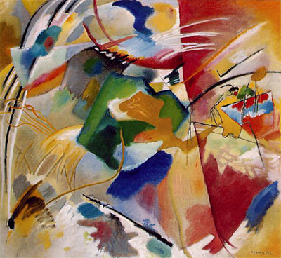 Vasilii Kandinsky Peindre avec Green Center reproduction-de-tableau