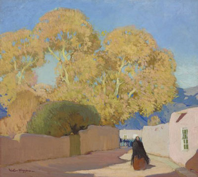 Victor Higgins Canyon Drive Sante Fe reproduction-de-tableau