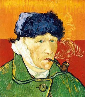 Vincent Van Gogh Autoportrait avec une oreille bandée (Impasto Paint) reproduction-de-tableau