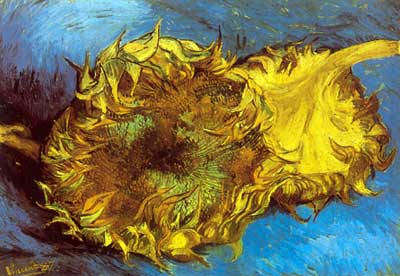 Vincent Van Gogh Deux tournesols coupés (Thick Impasto Paint) reproduction-de-tableau