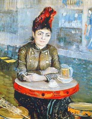 Vincent Van Gogh Femme au café Tambourin reproduction-de-tableau