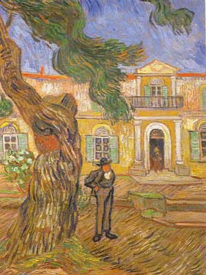 Vincent Van Gogh Hôpital de St Paul (Thick Impasto Paint) reproduction-de-tableau