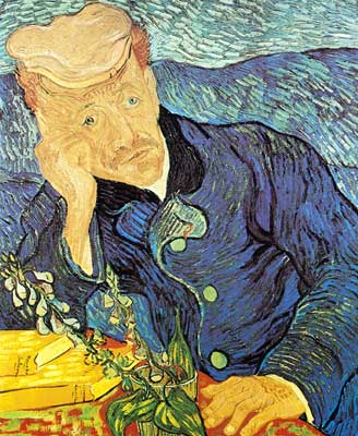 Vincent Van Gogh Le docteur Gachet assis à une table reproduction-de-tableau