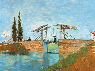 Vincent Van Gogh Le pont-levis reproduction-de-tableau