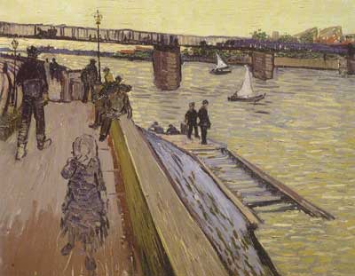 Vincent Van Gogh Le pont Trinquetaille à Arles reproduction-de-tableau