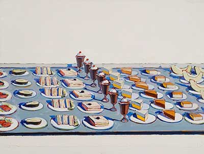 Wayne Thiebaud Salades, sandwichs et desserts reproduction-de-tableau