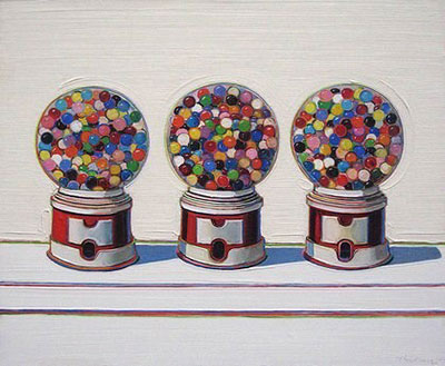 Wayne Thiebaud Trois machines reproduction-de-tableau