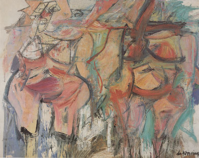 Willem De Kooning Deux femmes dans le pays reproduction-de-tableau