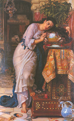 William Holman Hunt Isabelle et le pot de Basile reproduction-de-tableau