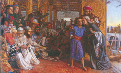 William Holman Hunt La découverte du Sauveur dans le Temple reproduction-de-tableau