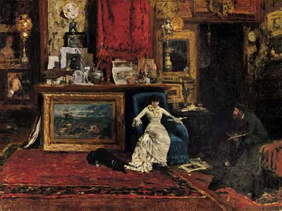 William Merritt Chase Le studio de la dixième rue reproduction-de-tableau