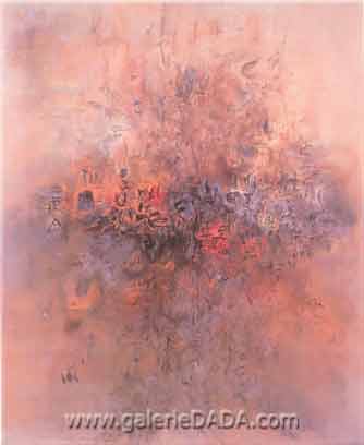 Zao Wou-Ki Et la terre n'avait pas de forme reproduction-de-tableau