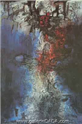 Zao Wou-Ki Les escaliers de la nuit reproduction-de-tableau