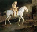 Balthasar Balthus Fille sur un cheval blanc reproduction de tableau