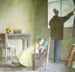 Balthasar Balthus Le peintre et son modèle reproduction de tableau