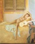 Balthasar Balthus Nu avec une guitare reproduction de tableau