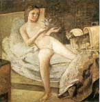 Balthasar Balthus Se lever reproduction de tableau