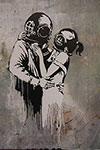 Banksy Amoureux des plongeurs reproduction de tableau