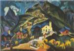 Ernst Ludwig Kirchner Ascension des Alpes reproduction de tableau