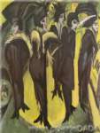 Ernst Ludwig Kirchner Cinq femmes dans la rue reproduction de tableau