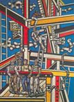 Fernand Leger Les constructeurs reproduction de tableau