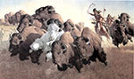 Frank MacCarthy La poursuite du White Buffalo reproduction de tableau