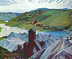 Franklin Carmichael Une mine d'argent du Nord reproduction de tableau