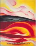 Georgia OKeeffe Red Yellow et Black Streak reproduction de tableau