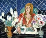 Henri Matisse Annelies, tulipes blanches et anémones reproduction de tableau