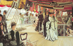 James Tissot La balle sur Shipboard reproduction de tableau