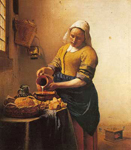 Johannes Vermeer La demoiselle de laitue reproduction de tableau