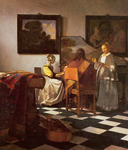 Johannes Vermeer Le concert reproduction de tableau