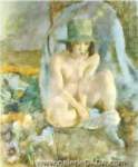 Jules Pascin Nu avec un chapeau vert reproduction de tableau