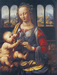 Leonardo Da Vinci Madonna avec Carnation reproduction de tableau