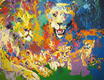 Leroy Neiman Lions Pride reproduction de tableau