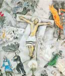 Marc Chagall Cruxifixion blanc reproduction de tableau