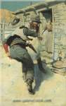 N.C. Wyeth, Hahn a sorti son pistolet Reproduction de tableau