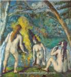 Paul Cezanne Trois baigneurs reproduction de tableau