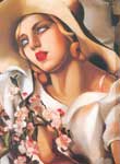 Tamara de Lempicka Le chapeau de paille reproduction de tableau