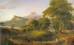 Thomas Cole Le cours de l'Empire: l'État pastoral reproduction de tableau