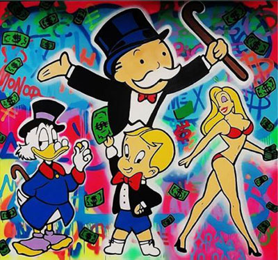 Alec Monopoly, Donald Fine Art Reproduction Oil Painting