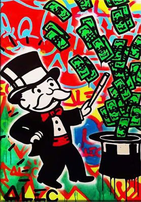 Alec Monopoly, Magician Fine Art Reproduction Oil Painting