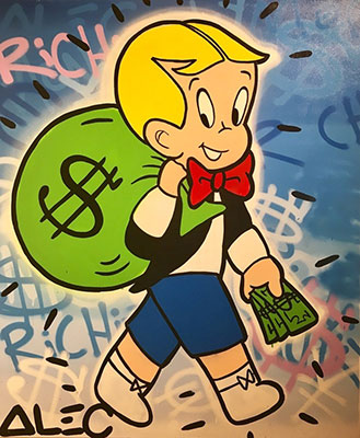 Alec Monopoly, Richie Rich Fine Art Reproduction Oil Painting