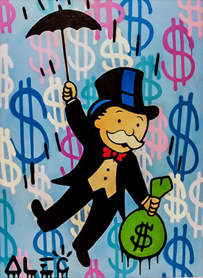 Alec Monopoly, Umbrella Fine Art Reproduction Oil Painting