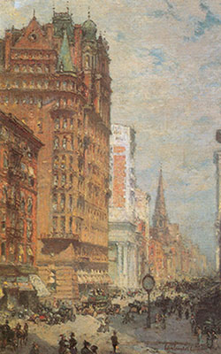 Colin Campbell Cooper, Fifth Avenue, N.Y.C. Fine Art Reproduction Oil Painting