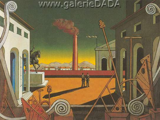 Giorgio de Chirico, The Great Game Fine Art Reproduction Oil Painting